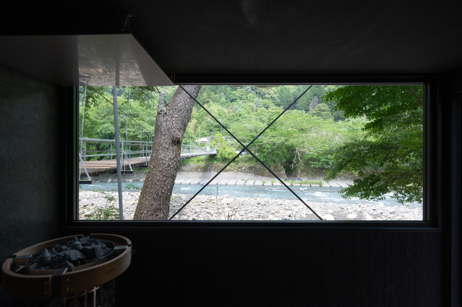 サウナ室からの景色